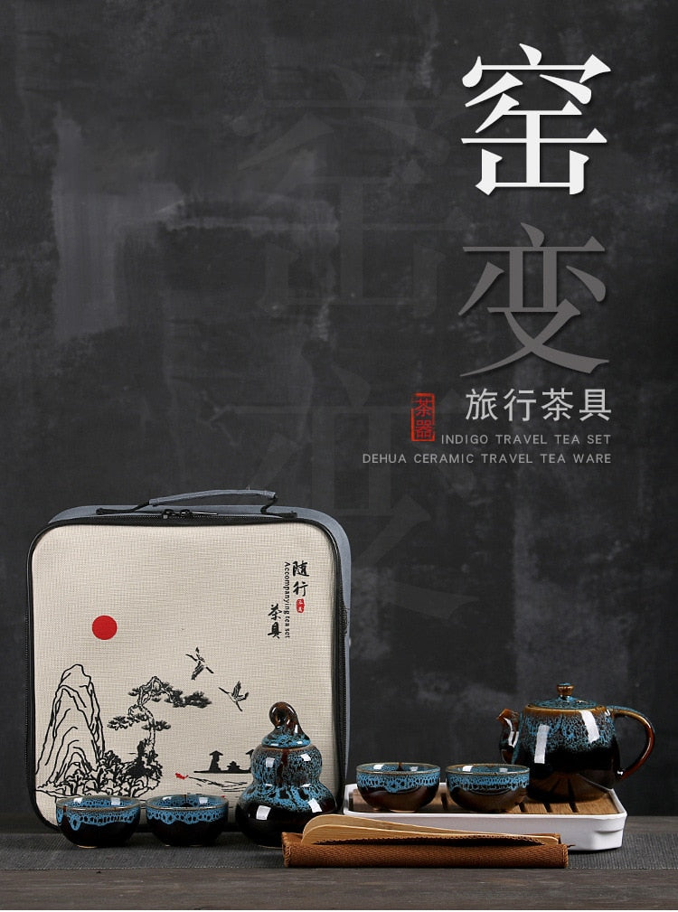 Service à thé Kungfu de voyage portable avec théière - ACACUSS